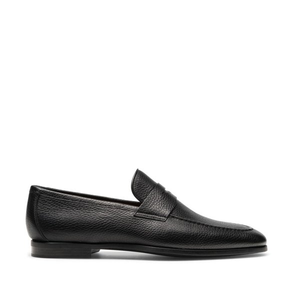 Bashwood Handmade Mild Leather Black Leather Loafers
